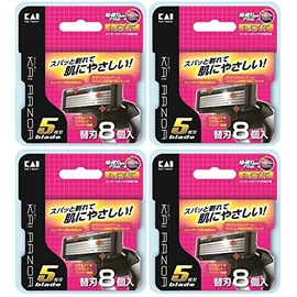 Kai Leather 5-Blade Replacement Blades 8 Blades x 4 Packs