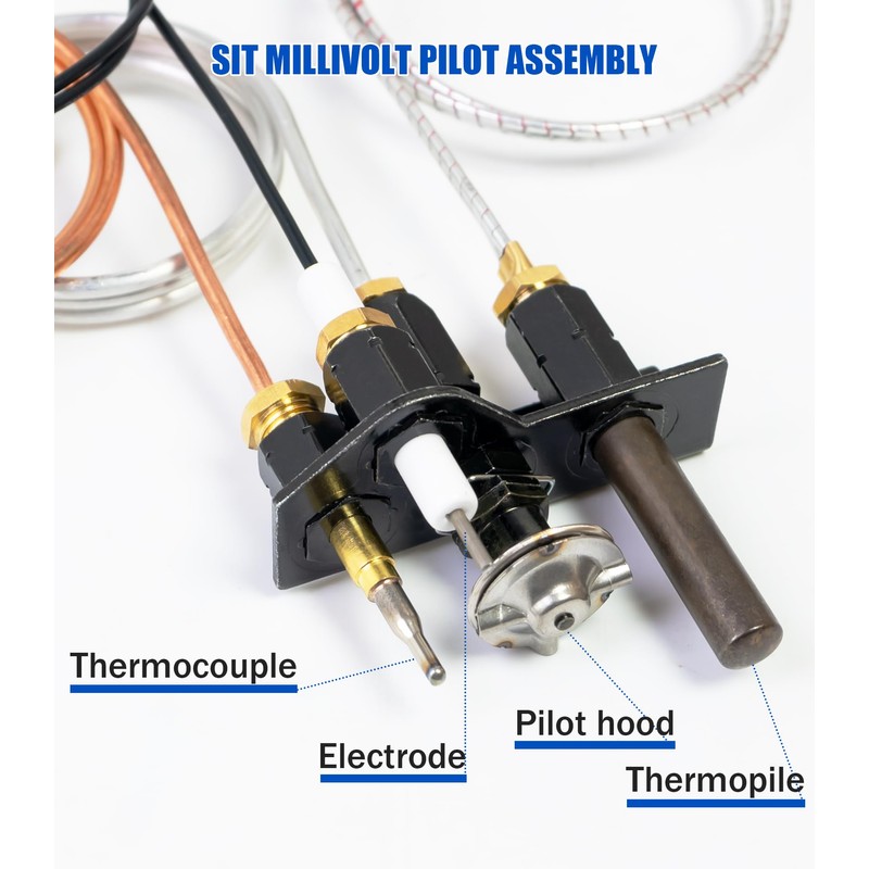 69L17 Pilot Assembly for Natural Gas Fireplace, Replaces 69L1701, 904405,