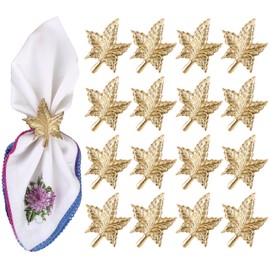 ALPHA Living HOME Servilleteros servilleteros servilleteros juego de 12 servilleteros servilletas de tela anillos redondos servilleteros servilleteros anillo de servilletero color dorado claro