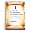Proverbs 3:5 Bible Verse Fridge Magnet (2 x 3 inches)