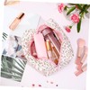 Healeved Floral Makeup Organizer Bag Portable Toiletry Case Zipper Closure