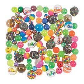 Fun Express - Bouncing Ball Assortment (100 Pc) - Toys - Assortments - 100Pc Assortments - 100 Pieces