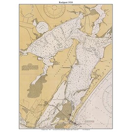 Rockport 1934 Nautical Old Map CUSTOM Reprint - Texas - 80000 AC Chart 1285 24x32