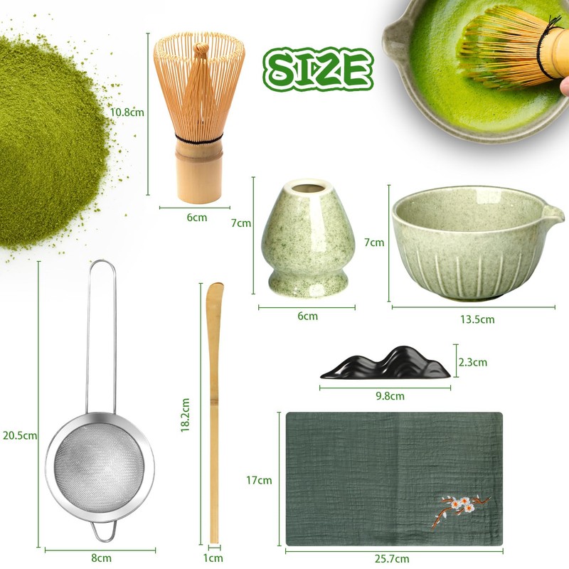 Necomi 7 Pcs Matcha Whisk Set - Matcha Tea Set,