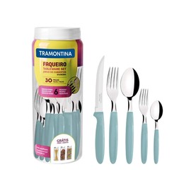 Tramontina IPANEMA 23398-288 Cutlery Set Stainless Steel Light Blue 30 Pieces
