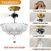Tradetop Semi Flush Mount Ceiling Light, Gold Light Fixture Ceiling