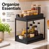 2-Tier Kitchen and Bathroom Organizer Rack – Black Metal Storage