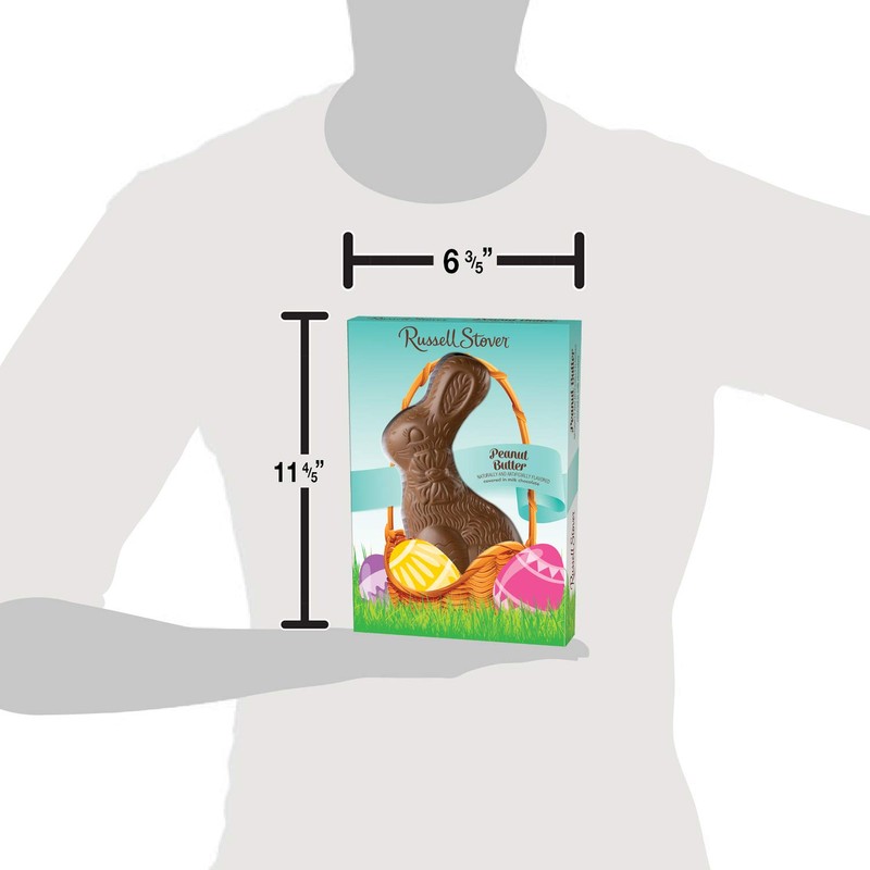 Russell Stover Milk Chocolate with Peanut Butter Flatback Rabbit, 7