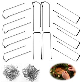 120 spilli – 4,6 cm a forma di U e 4,3 cm a forma di M, aghi per felce per piante da interno, ghirlande di paglia, aghi per bricolage, spille, composizioni floreali per vacanze, progetti fai da te