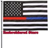 ERT Thin Blue Line and Red Line American Flag 3x5