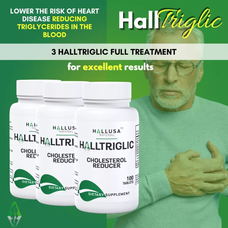 HALLUSA NATURAL HallTriglic - Omega 3 - Cholesterol Supplements -
