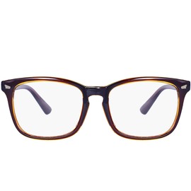 MAXJULI Blue Light Blocking Glasses,Computer Reading/Gaming/TV/Phones Glasses for Women Men(Brown)