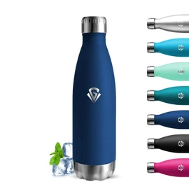 Grsta Thermos Flask, 750 ml Stainless Steel Drinking Bottle, Sports, Cold and Warm, Leak-Proof, BPA-Free, Double-Walled Vacuum Insulated, Bottle for Travel, Camping, Sports, Dark Blue