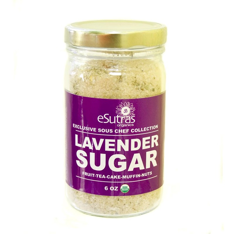 Esutras Organics Sugar, Lavender, 16 Ounce