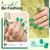 Modelones Green Press on Nails, Spring Easter Short Square Fake