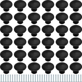 Ripeng 36 Pcs Round Cabinet Knobs Kitchen Drawer Knobs for Hardware Drawer Handles with Screws for Bedroom Furniture (1.2 Inch)