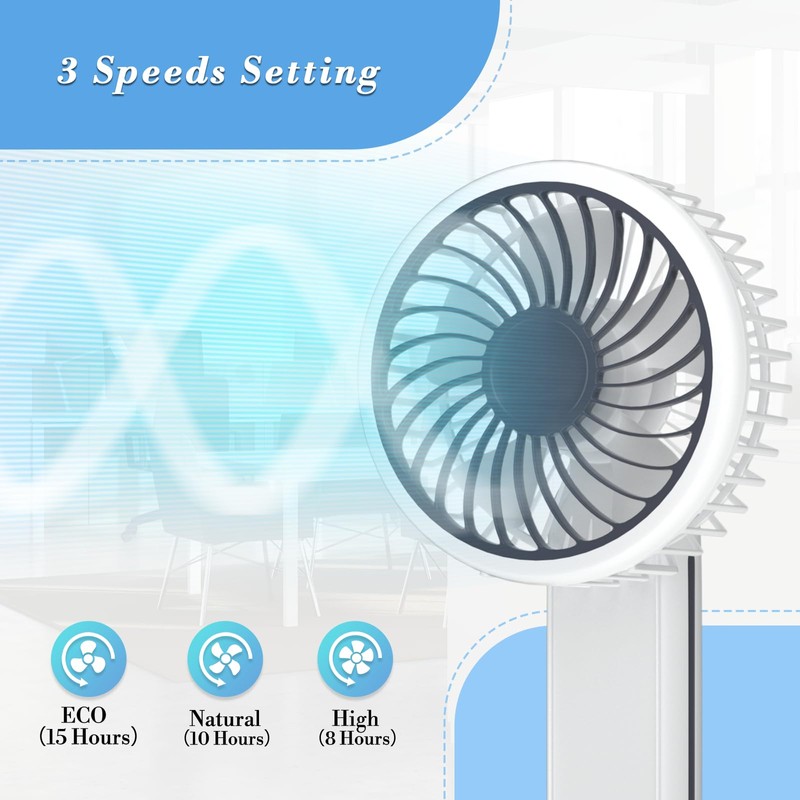 Athena Collection Small Portable Handheld Fan, Mini Personal Pocket Fan