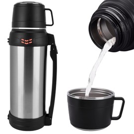 Stainless King Insulated Water Bottle,67oz Vacuum Insulated Thermos Coffee Bottle Tea Thermos, Stainless Steel Flask For Travel Hiking Camping Cycling