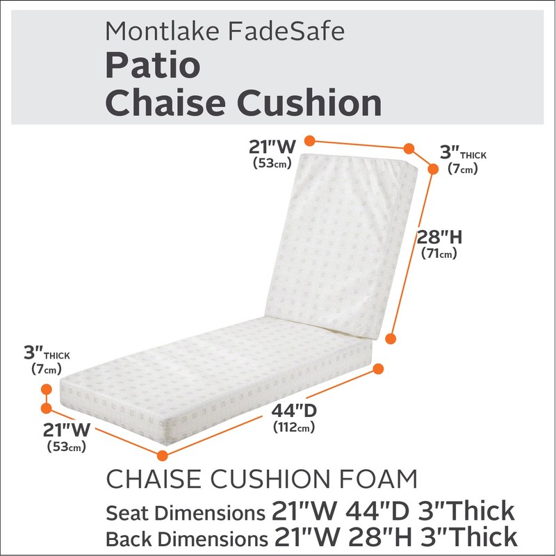Classic Accessories Water-Resistant 72 x 21 x 3 Inch Patio