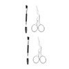 Ipetboom 2sets Essential Eyebrow Tools Comb Brush Set Scissor Kit