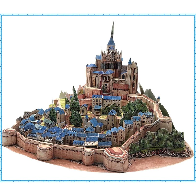 Papercraft Architecture Mont Saint Michel World Heritage Art Kit Set