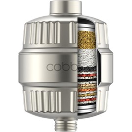 Cobbe High Output Shower Filter – 99% Removal Shower Head Filter for Hard Water, Heavy Metals, Chlorine and Harmful Substance, Brushed Nickel
