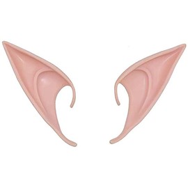Outletissimo® 1 Pair Elf Elfa Leprechaun Latex Ears 12cm Soft Lace Cosplay OUT027, pink