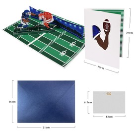 Magic Ants Happy Father’s Day Card - Pop Up Fathers Card - 3D Pop Up Fathers Day Card - Handcrafted 3D Pop Up Greeting Card for Him - Father’s Day Love Card - Birthday Card for Dad (Rugby)