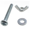 Meuey Lyot 1/4"-20-2" Screw Bolts and Wing Nut Kit Wing