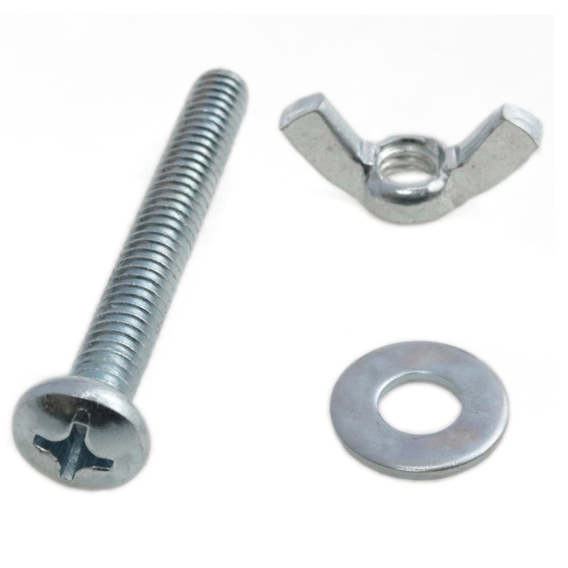 Meuey Lyot 1/4"-20-2" Screw Bolts and Wing Nut Kit Wing