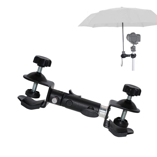 AngelReally Metal Tripod Umbrella Holder, Black, 16cm, Anti-Scratch Rubber Pad,