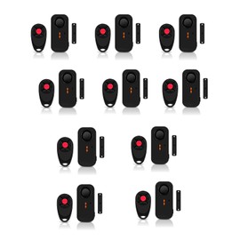 NineLeaf Patio Sliding Door Pool Alarm, Wireless Door Alarm When Opened with Remote, Window Alarms, 108dB Burglar Alert for House Garage Apartment Security Business Entry Swimming Pool Patio 10Pack