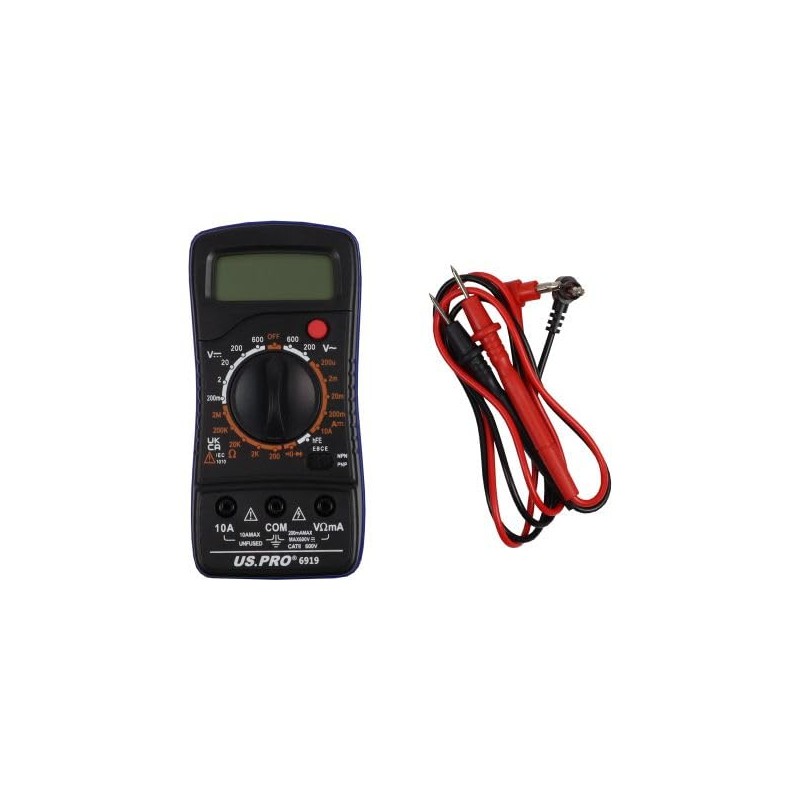 US PRO Tools LCD Digital Multimeter 6919 for AC &