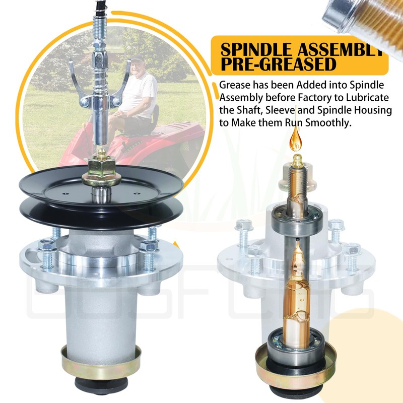 BOSFLAG 3 Pack 539112170 Spindle Assembly Kit with 153535 Pulleys