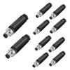 10Pcs M8 3-Pin Male Aviation Connector Industrial A-Code Plug Waterproof