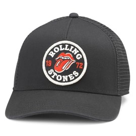 AMERICAN NEEDLE Rolling Stones Valin Adjustable Snapback Baseball Hat, Black (42960A-RLSTONE-BLK)