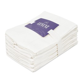 Lenenz 12 Pack White Flour Sack Towels 28'' x 28'' - Extremely Absorbent Flat Light weight Flour sack Cloth - 100% Cotton Flour Sack Dish Cloths - Tea Towel for Kitchen and Drying Dishes