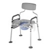 Commode Chair Adjustable Height Aluminum Alloy Raised Toilet Seat For