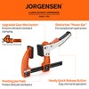 Jorgensen 4-inch Bar Clamp Set, Ratcheting Bar Clamp for Woodworking,