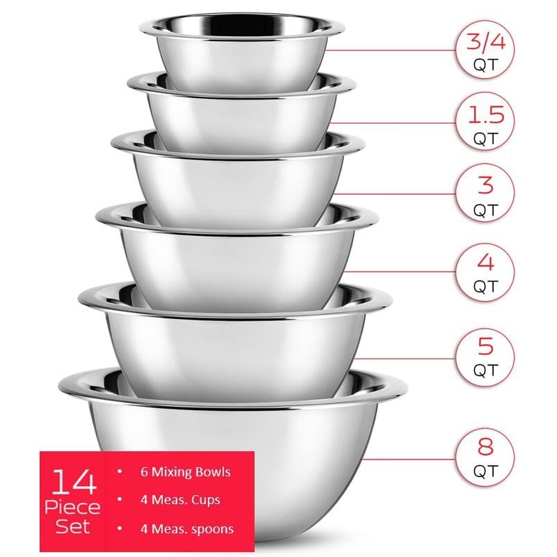 EatEx Bakeware Sets and Mixing Bowl Set, Non-Stick Baking Sheet