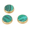 3 Pcs Trumpet Valve Cap Embedded Green Standard Metal Finger