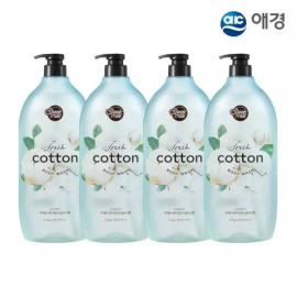 Shower Mate (etv) 샤워메이트 프레시 네이처 바디워시 1.2kg X 4개 (크랜베리/코튼/유자/복숭아 택1) [코튼] (etv) Shower Mate Fresh Nature Body Wash 1.2kg X 4 pcs (Choose 1: Cranberry/Cotton/Yuzu/Peach) [Cotton]