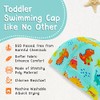 Gorro de natación para niños, tela de elastano suave y