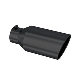 MBRP T5129BLK Black Coated Rolled End Tip, 8" O.D., 5" Inlet 18" in Length