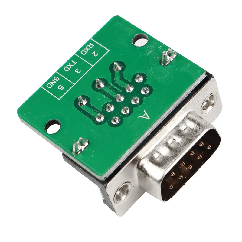 Futheda D-sub DB9 Interface Breakout Board Connector 9-pin 2-row Male