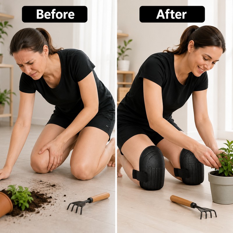 EVA Foam Knee Pads for Gardening & Work – Flexible