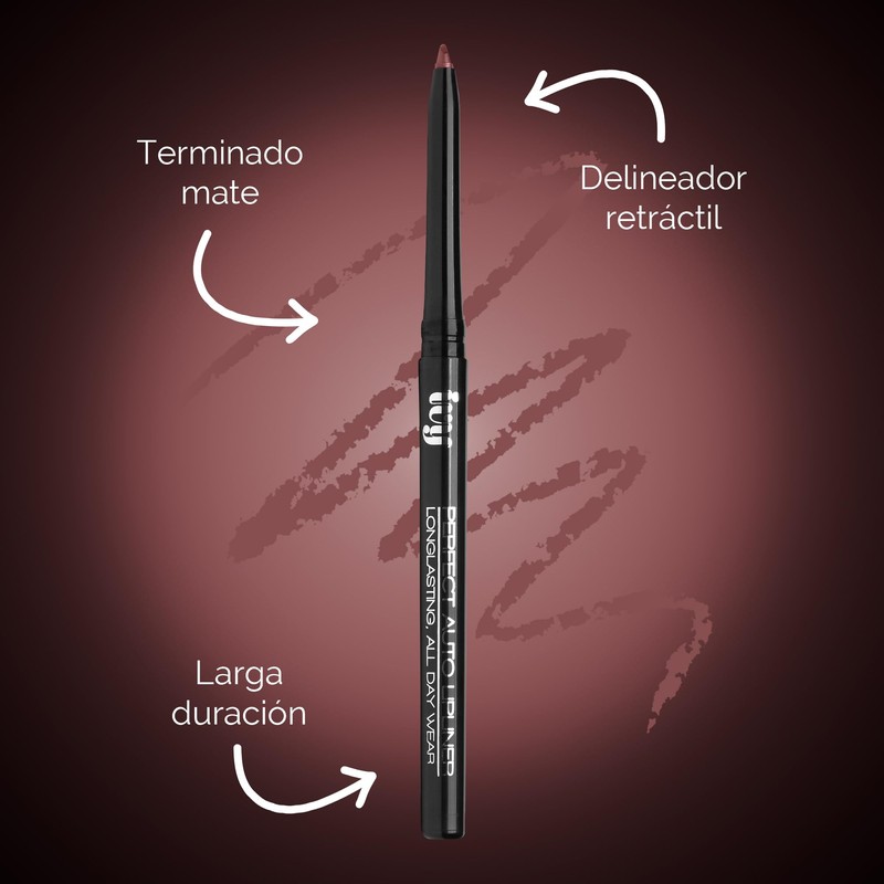 IVY Perfect Auto Delineador de Labios, Retráctil, Larga Duración 16