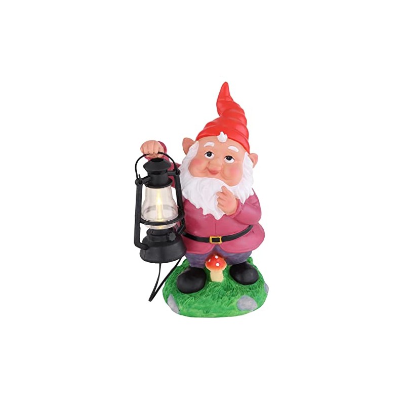 Globo Garden LED Gnome Solar Lantern, Multi-Colour