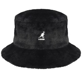 Kangol Faux Fur Bucket - Solid Black/L Solid Black, Large