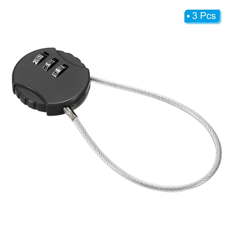 PATIKIL Combination Lock 8 Inch, 3 Pcs 3 Digit Outdoor